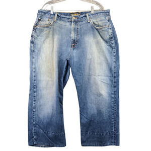 Lucky Brand 181 Jean Mens 40x30 Actual 40x2 Blue Faded Denim 5-Pocket Belt Loops